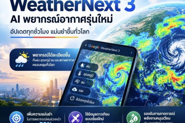 🌦️ Google เปิดตัว WeatherNext 3 ยกระดับพยากรณ์อากาศด้วย AI